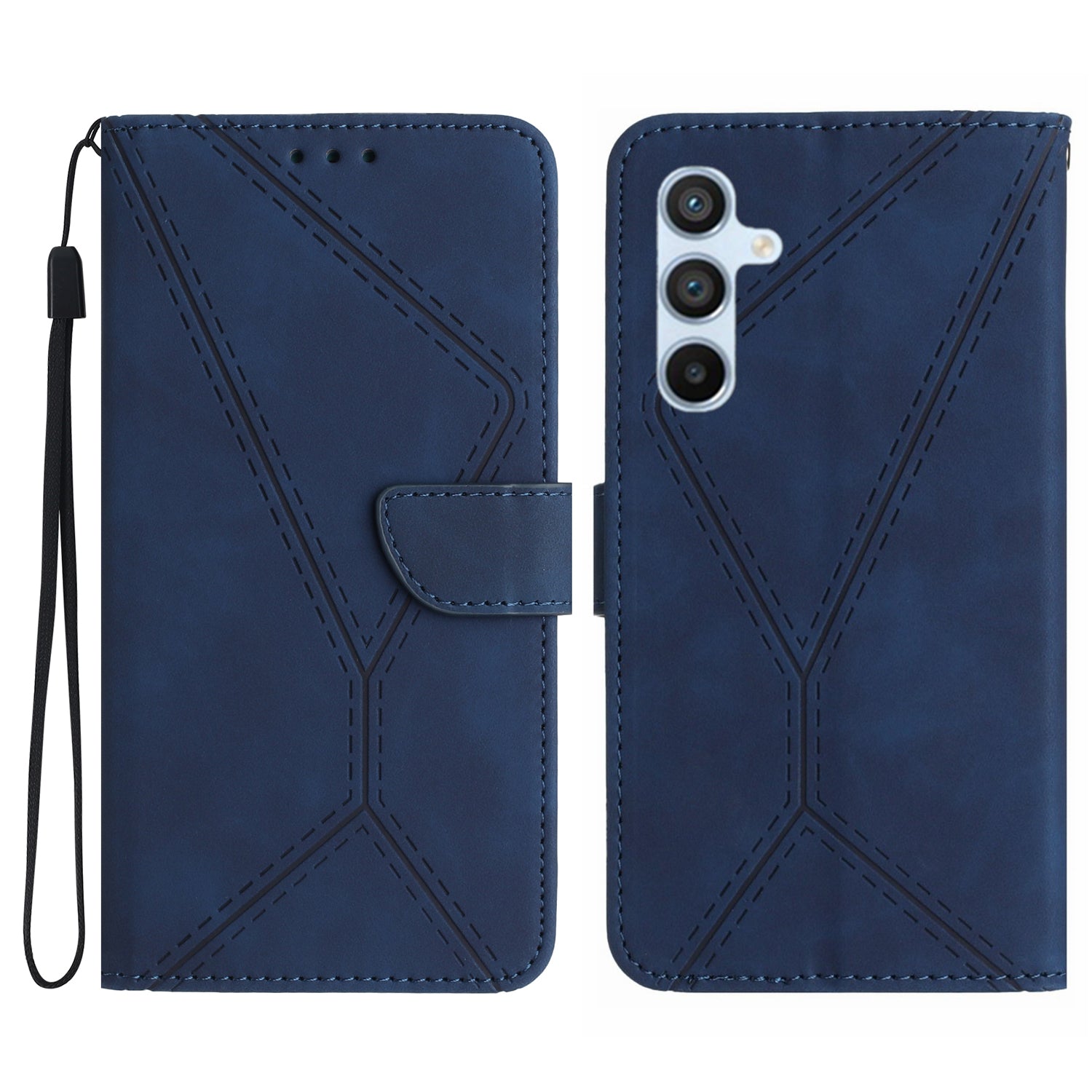HT05 For Samsung Galaxy F34 5G M34 5G PU Leather Phone Case Imprinted Line Wallet Stand Cover HT05 For Samsung Galaxy F34 5G M34 5G PU Leather Phone Case Imprinted Line Wallet Stand Cover